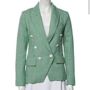 L’Agence Green Houndstooth Blazer